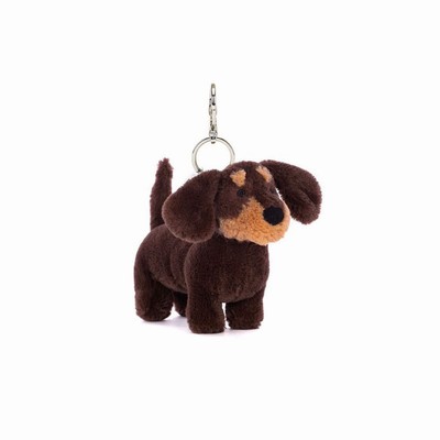 Jellycat Otto Sausage Bag Charm Dog UK | 03185WZUF